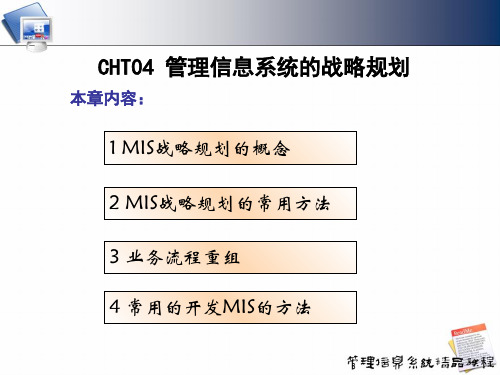 tMIS的战略规划