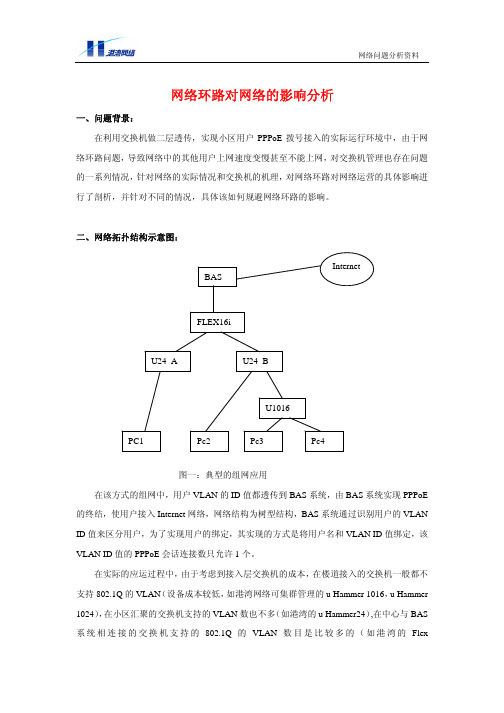 网络环路对网络的影响分析