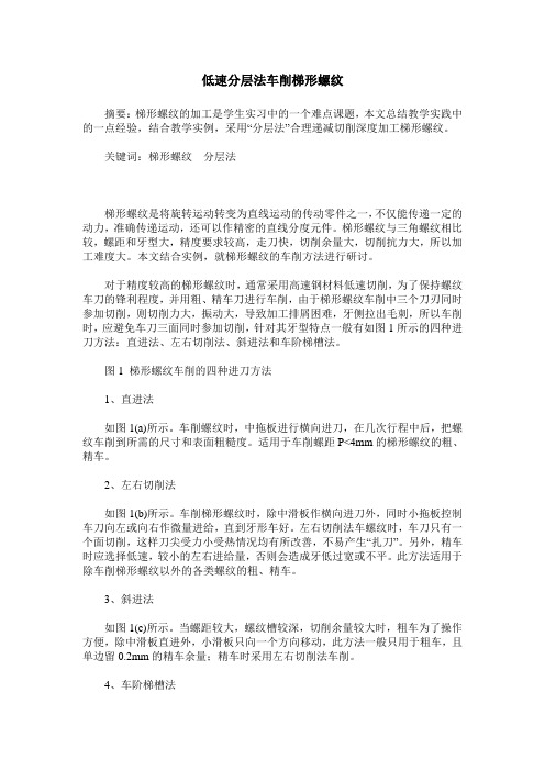 低速分层法车削梯形螺纹