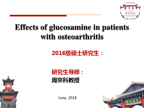 氨糖在骨关节炎中的应用