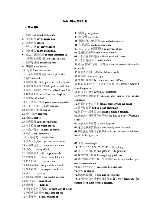 中考复习人教版九年级上册英语unit4---6单元知识汇总