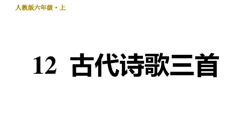 (部编五四制)12.古代诗歌三首习题课件(幻灯片30张)