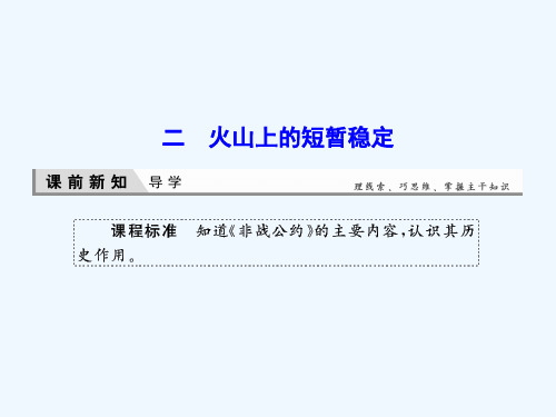 2020_2021学年高中历史专题二凡尔赛_华盛顿体系下的和平2.2火山上的短暂稳定课件人民版选修3