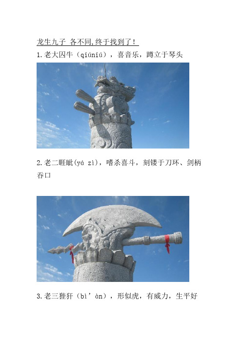 龙生九子 各不同