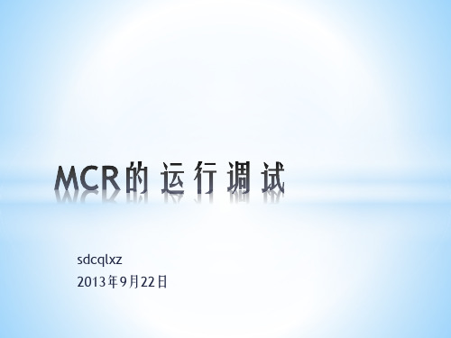 MCR运行调试