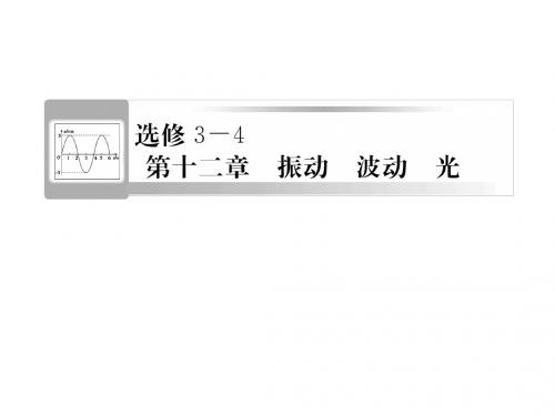 2012课堂高考物理大一轮361度全程复习课件振动 波动 光