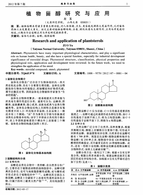 植物甾醇研究与应用