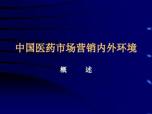 中国中医药市场环境分析