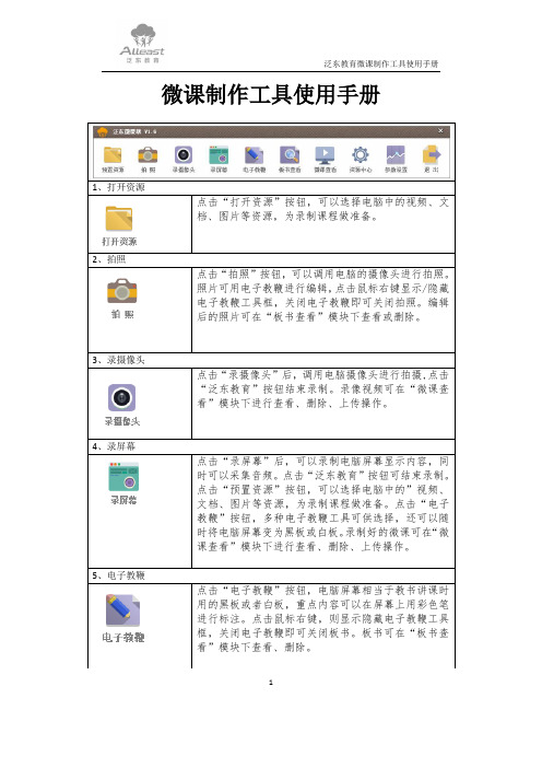 使用前,请仔细阅读-微课制作工具使用手册