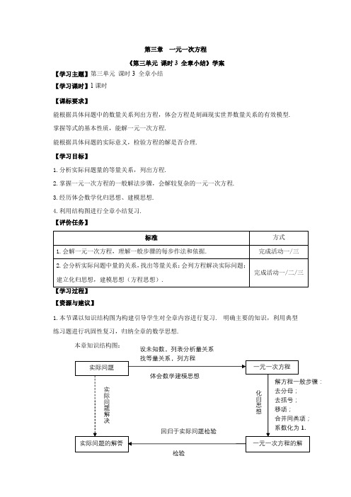 《第三章一元一次方程复习》学案5