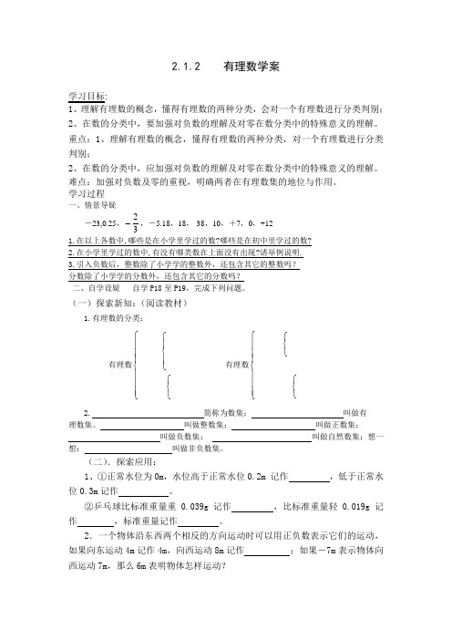 华东师大版七年级上册数学正数和负数