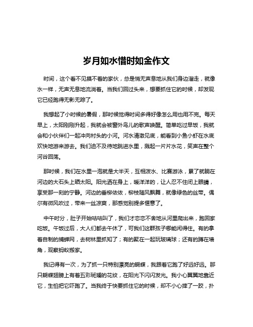 岁月如水惜时如金作文