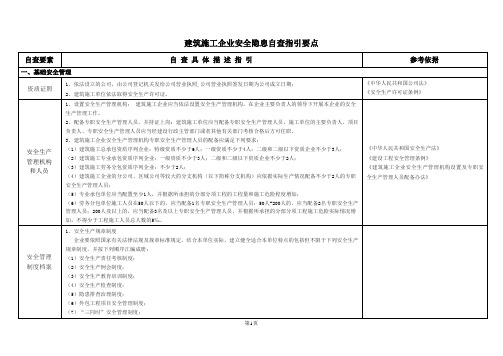 建筑施工企业安全隐患自查指引