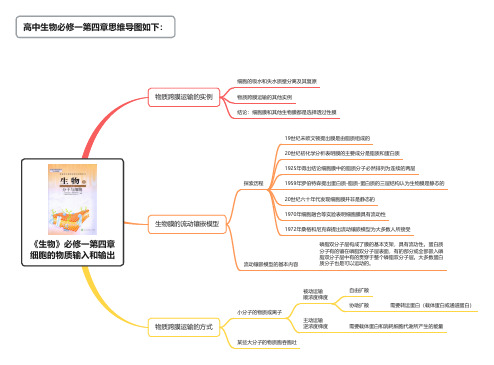 高中生物必修一第四章思维导图