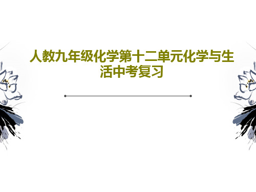 人教九年级化学第十二单元化学与生活中考复习24页PPT