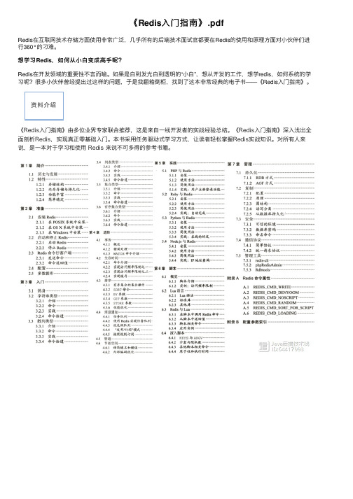 《Redis入门指南》.pdf