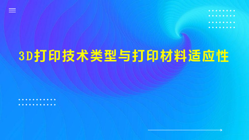 3D打印技术类型与打印材料适应性