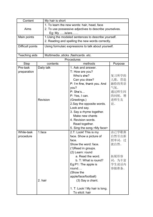 (新沪教牛津版)二年级英语上册《Module 2 Unit 3》优质教案设计1