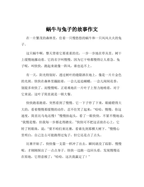 蜗牛与兔子的故事作文