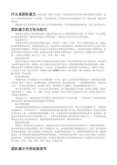 什么是团队建设