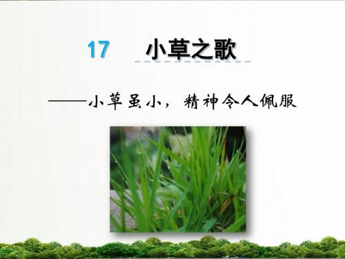 【精品】语文s版四年级小学语文上册课件：17小草之歌