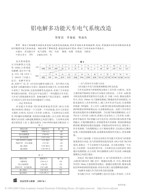 铝电解多功能天车电气系统改造