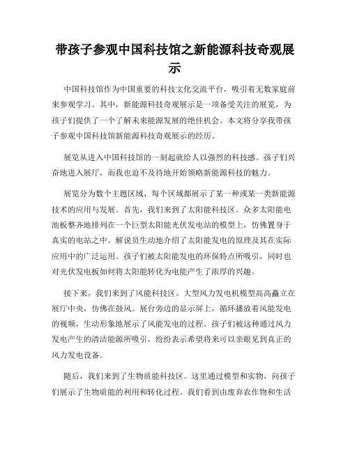 带孩子参观中国科技馆之新能源科技奇观展示