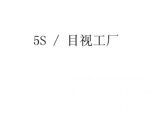 5S-目视工厂管理流程