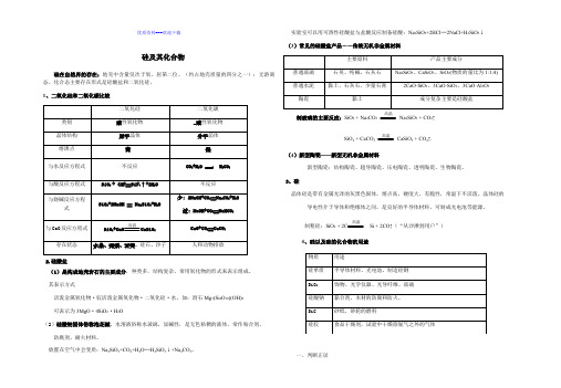 高中化学人教版必修一高中化学4.1硅及其化合物  导学案(无答案)