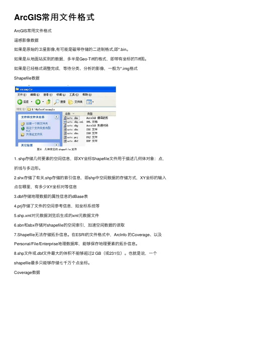 ArcGIS常用文件格式