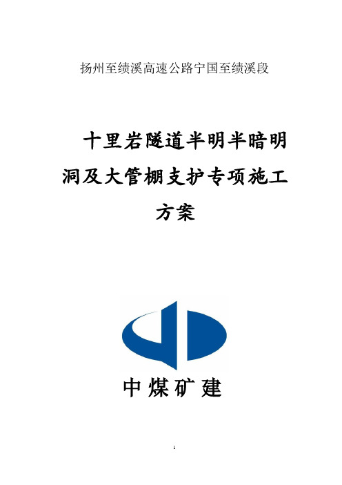 半明半暗明洞及大管棚支护专项施工方案