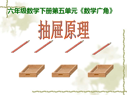 六年级数学下册第五单元《数学广角》抽屉原理