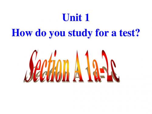 unit1 how do you study for a test 最新最全单元课件