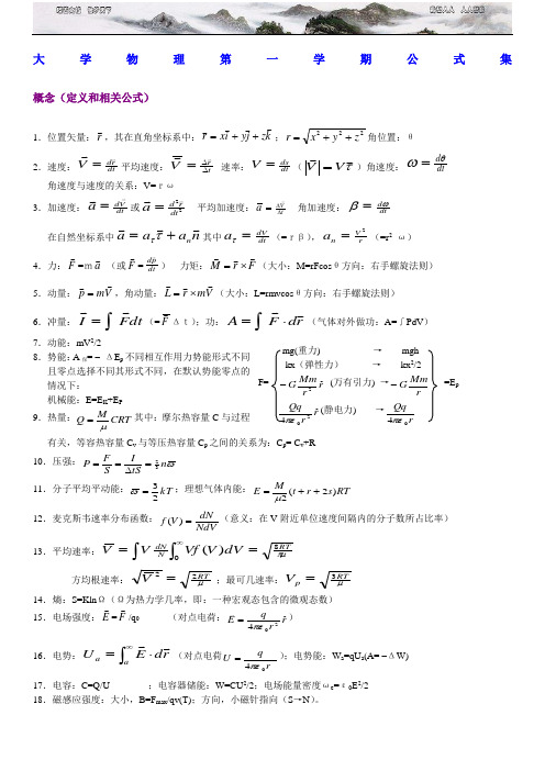 大学物理上下册常用公式