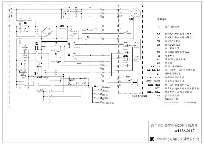 阀门电动装置控制器电气原理图