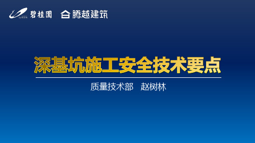 深基坑施工安全技术要点(赵树林)