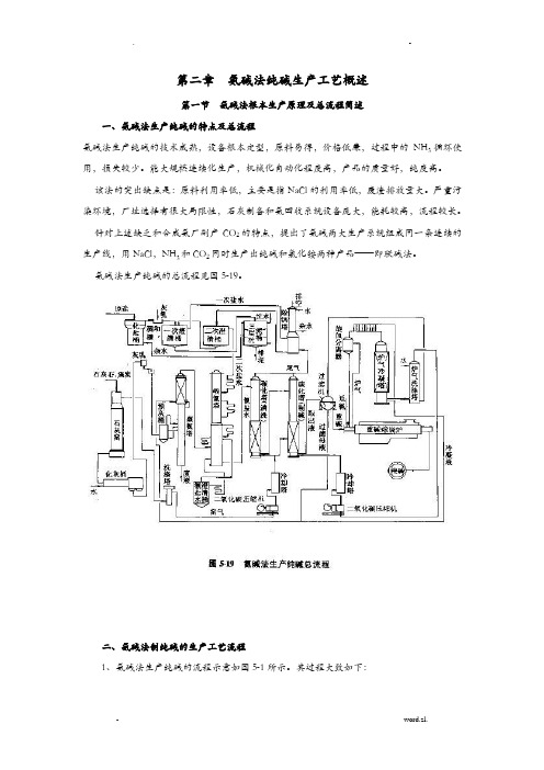 氨碱法纯碱生产工艺概述