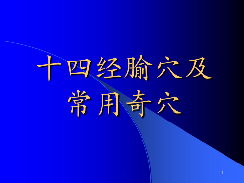 十四经腧穴及常用奇穴(1)PPT课件