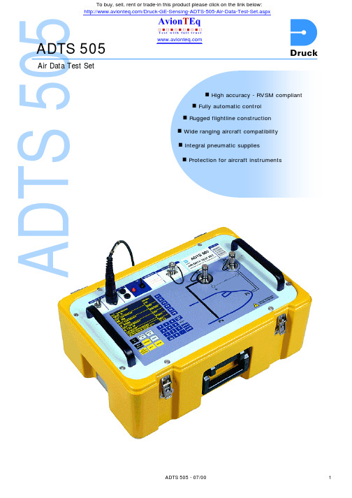 Druck ADTS 505 - 07 00 高精度飞行线空气数据测试设备说明书