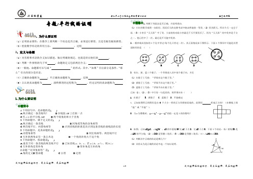 8年级 - 平行线的证明