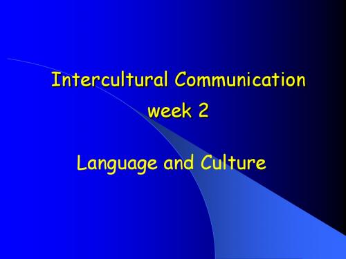 week 2 language and culture