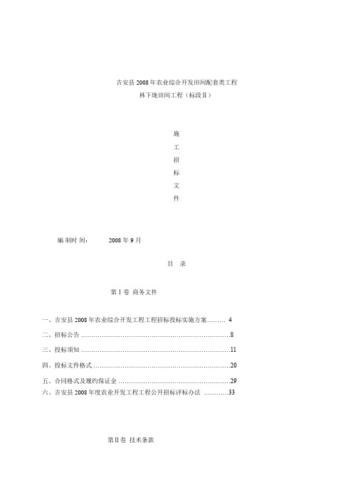 水利水电工程施工项目工程招标投标实施方案