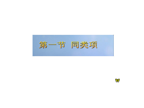 七年级数学上册 3.4 整式的加减 3.4.1 同类项教学课件1 (新版)华东师大版