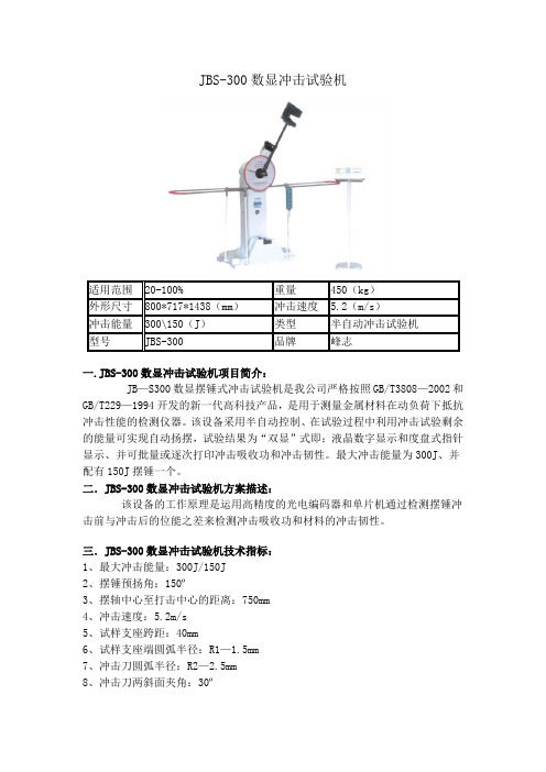 数显冲击试验机JBS-300