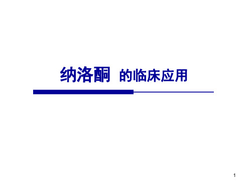 纳洛酮的临床应用PPT课件