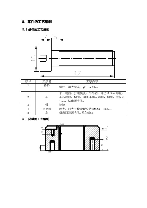 冲压模具零件加工工艺编制(标准卡片)