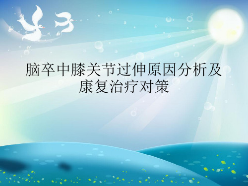 脑卒中膝关节过伸原因分析及康复治疗对策演示文稿