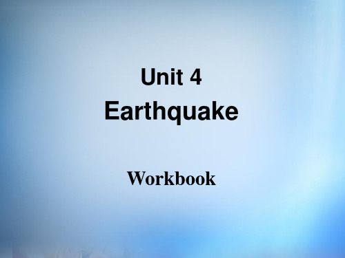 高中英语 Unit4 Workbook课件 新人教版必修1