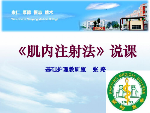 肌内注射法说课ppt课件