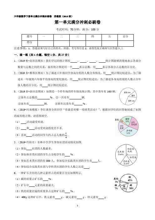 苏教版六年级下册数学第一单元单元测试卷(含答案详解)sc